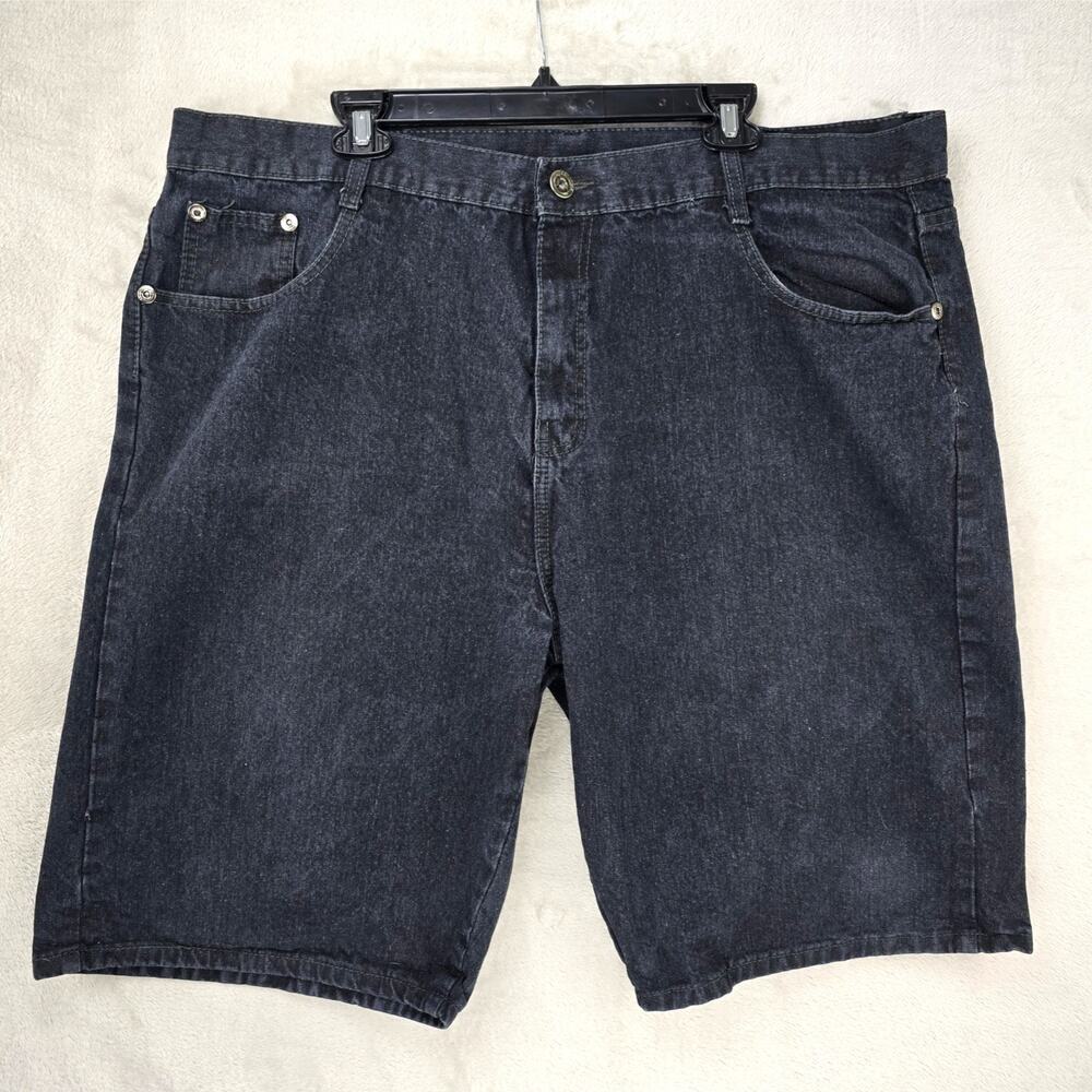 Vintage True Rock Shorts 42 Black Baggy Hip Hop Skater Y2K Grunge Jeans Jorts